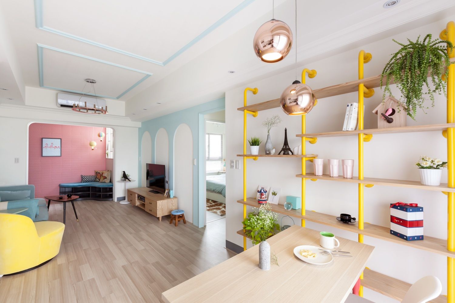 Thiết kế với sắc màu dễ thương