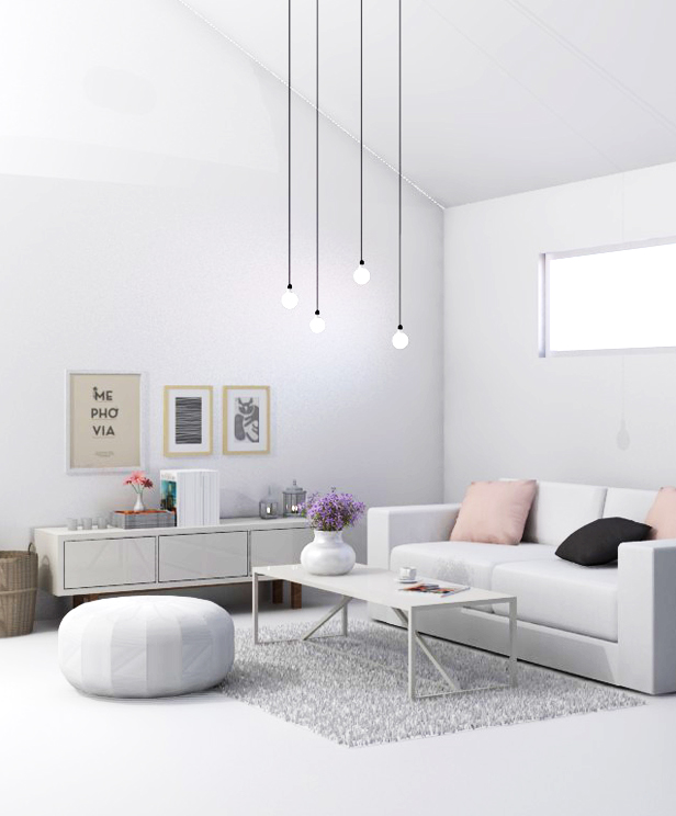 Màu trắng luôn là nét đặc trung cho phong cách xứ Bắc Âu